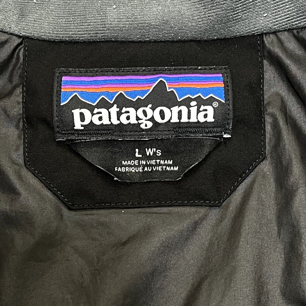 Patagonia Jacket Womens Large Black Powder Bowl Ski Snowboard MAC RECCO Gorpcore - Picture 5 of 16